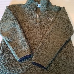 Pink by Victoria’s Secret green Sherpa pullover